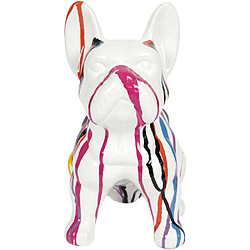 Avis The Home Deco Factory Bouledogue en céramique assis 30 cm multicolore.