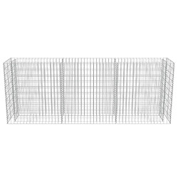 Maison Chic Jardinière,Lit surélevé - Bac à fleurs - pot de fleur à gabion Acier galvanisé 270x50x100 cm -GKD44378 pas cher