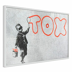 Paris Prix Affiche Murale Encadrée Banksy Tox 30 x 20 cm Blanc