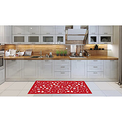 Alter Chemin de cuisine, 100% Made in Italy, Tapis antitache avec impression numérique, Chemin de table antidérapant et lavable, Modèle de Noël - Charity, cm 100x52