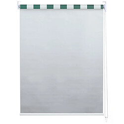 Avis Decoshop26 Store enrouleur de fenêtre occultant protection solaire store à tirage latéral 50x160cm opaque vert blanc 04_0004426