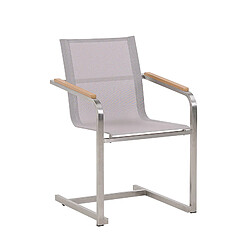 Acheter Beliani Chaise de jardin COSOLETO Acier inox Beige