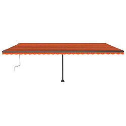 Acheter Maison Chic Auvent manuel rétractable,Store manuel de porte sur pied 600x300 cm Orange et marron -GKD14404