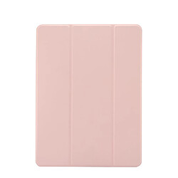 Etui en PU la peau est antichoc avec support tripliure et porte-stylo rose pour votre Apple iPad 10.2 (2019)