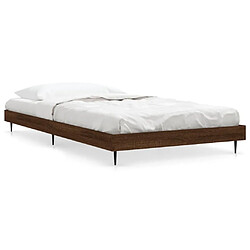 Maison Chic Lit adulte - Lit simple Cadre de lit,Structure du lit Contemporain chêne marron 90x200 cm bois d'ingénierie -MN16527