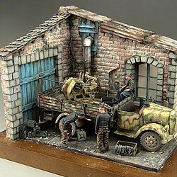 Acheter Artisanat BRICOLAGE Bâtiment 3D Puzzles Modèle Kits Bois Ruines Coin Maison 1:35 Échelle Miniature Sable Tableau Guerre L'architecture Mises En Page