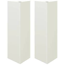 vidaXL Jardinières 2 pcs blanc triangulaire 30x26x75 cm acier