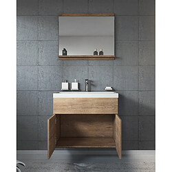 Avis Auco Meuble de salle de bain de Montreal 02 Lefkas - Armoire de rangement Meuble lavabo evier Meuble lavabo 60x35 cm