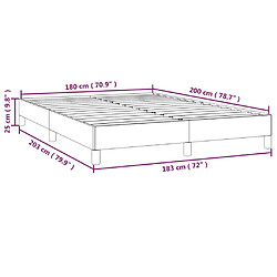 vidaXL Cadre de lit sans matelas rose 180x200 cm velours pas cher