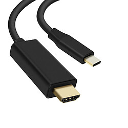 Avizar Câble USB Type C vers HDMI Mâle Résolution 4K UHD 2m Noir