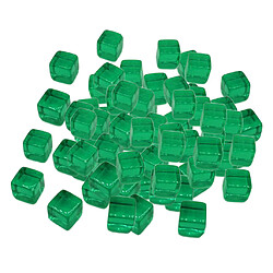 Avis 100pcs 10mm jeux de société cube colorés dés pour la partie KTV jouets verts