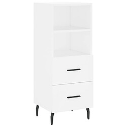 Acheter vidaXL Buffet haut Blanc 34,5x34x180 cm Bois d'ingénierie