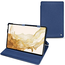 Housse cuir Samsung Galaxy Tab S8 - Rabat horizontal - Bleu frisson ( Pantone #29588c ) - NOREVE