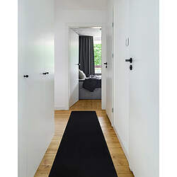 Avis RUGSX TAPIS DE COULOIR ANTIDÉRAPANT RUMBA couleur unique noir 100 cm 100x250 cm