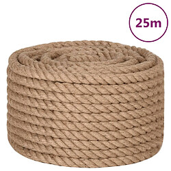 vidaXL Corde de jute 25 m de long 20 mm d'épaisseur