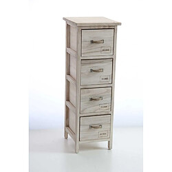 Webmarketpoint Commode shabby étroite en bois 4 tiroirs cm 26 x 32 x 80 h