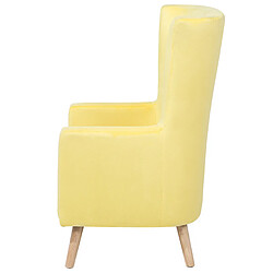 Acheter Beliani Fauteuil ONEIDA Velours Jaune