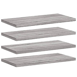 vidaXL Étagères murales 4 pcs sonoma gris 40x20x1,5 cm bois ingénierie