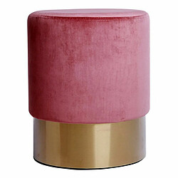 Paris Prix Pouf Rond Design Nano 42cm Rose Foncé