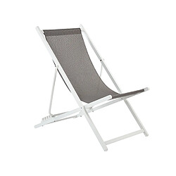 Beliani Chaise longue Gris LOCRI II