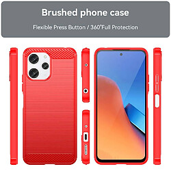 Htdmobiles Coque pour Xiaomi Redmi 12 4G - housse etui silicone gel carbone + verre trempe - ROUGE