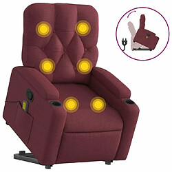 Maison Chic Fauteuil Relax pour salon, Fauteuil inclinable de massage Rouge bordeaux Tissu -GKD85681