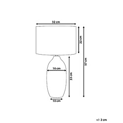 Avis Beliani Lampe à poser en céramique beige 57 cm SALZA