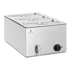 Helloshop26 Bain-marie chauffe-plat bain-marie bain-marie professionnel 600 watts 3 x GN 1/3 robinet de vidange 14_0004219