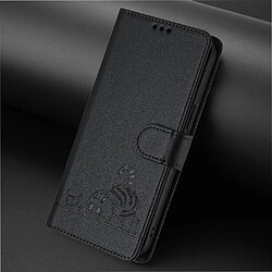 Étui Pour GANGXUN Xiaomi Mi 10 Lite Porte-fente Pour Carte, Portefeuille À Rabot Rfid Chat Noir