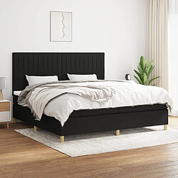 Maison Chic Lit Adulte - Lit simple Lit à sommier tapissier avec matelas moelleux - Meuble de Chambre - Noir 200x200 cm Tissu -MN72190