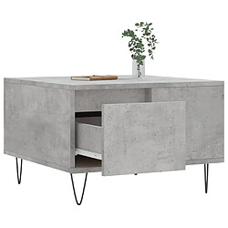 Avis vidaXL Table basse gris béton 55x55x36,5 cm bois d'ingénierie