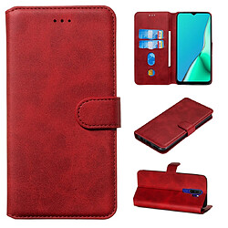 Wewoo Housse Coque Pour OPPO A9 2020 / A5 2020 / A11x Classic Calf Texture Horizontal Flip PU en cuiravec support et fentes cartes et portefeuille rouge