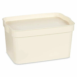 Kipit Boîte de rangement avec couvercle Crème Plastique 2,3 L 13,5 x 11 x 20 cm (24 Unités)