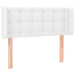 vidaXL Tête de lit avec oreilles Blanc 83x16x78/88 cm Similicuir