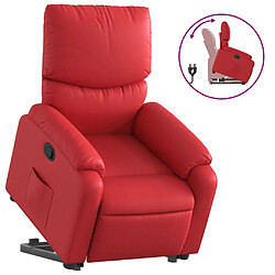 vidaXL Fauteuil inclinable Rouge Similicuir