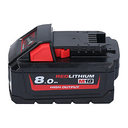 Milwaukee M18 HB8 Batterie Set 3x 18 V 8,0 Ah / 8000 mAh Li-Ion High Output ( 3x 4932471070 ) avec indicateur de charge