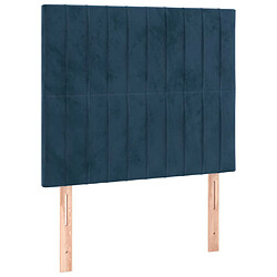 vidaXL Têtes de lit 2 pcs Bleu foncé 100x5x78/88 cm Velours