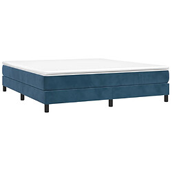 Avis Maison Chic Lit Adulte - Lit simple Lit à sommier tapissier et matelas moelleux - Meuble de Chambre - Bleu foncé 180x200cm Velours -MN47742