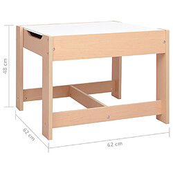 vidaXL Table pour enfants avec 2 chaises MDF pas cher