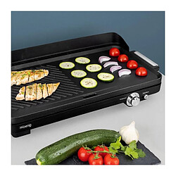 HKoeNIG GRX330 - Plancha double zones - 50x25cm - 1800W - Revetement anti-adhésif - Fonction turbo zone grill - Thermostat ajus