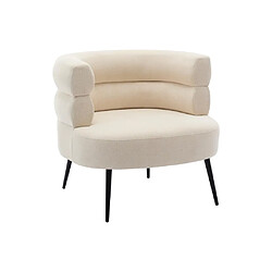 Avis Vente-Unique Fauteuil en tissu beige CAMEDO