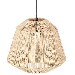 Suspension design en papier et fer coloris beige - Dim : D.29 x H.26 cm -PEGANE-