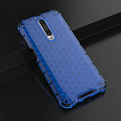 Wewoo Coque Pour Xiaomi Redmi K30 Shockproof Honeycomb PC + TPU Housse de protection Bleu