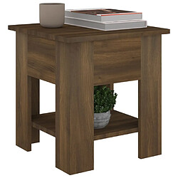 Avis vidaXL Table basse chêne marron 40x40x42 cm bois d'ingénierie