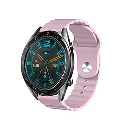 Bracelet en silicone Boucle inversée de 22 mm rose pour votre Samsung Gear S3/Galaxy Watch 46mm/Huawei GT2 46mm/Huami Amazfit 1/2