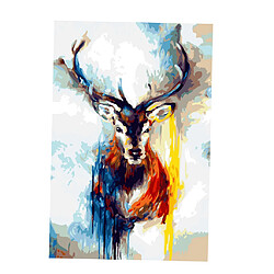 Avis bricolage peinture par numéros frameless toile image cerfs de couleur neuf