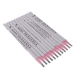 Avis 12pcs Tailor Chalk Pencil Marqueurs Peel-Off Crayons Pour Tissu Gris