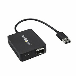 STARTECH Adaptateur réseau USB 2.0 vers fibre optique avec SFP ouvert - Convertisseur USB vers Ethernet 10/100 Mbps - USB