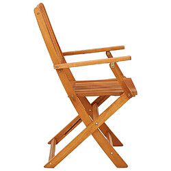 Acheter Maison Chic Lot de 4 Chaises de jardin,Fauteuil d'extérieur pliables Bois d'eucalyptus massif -MN63133