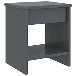 Avis vidaXL Table de chevet Gris foncé 35x30x40 cm Bois de pin massif